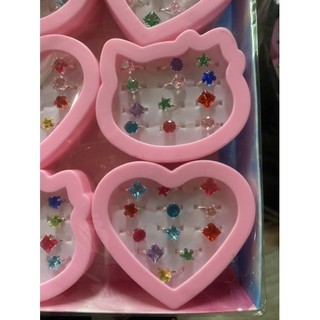 hộp 12 chiếc nhẫn đá cho bé siêu đẹp