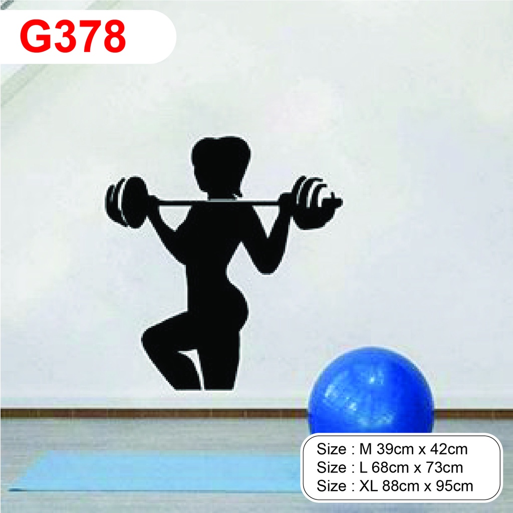 Decal dán trang trí phòng GYM - Tập Tạ, tăng động lực, sức tập cho khách hàng, tạo điểm nhấn cho phòng GYM P13
