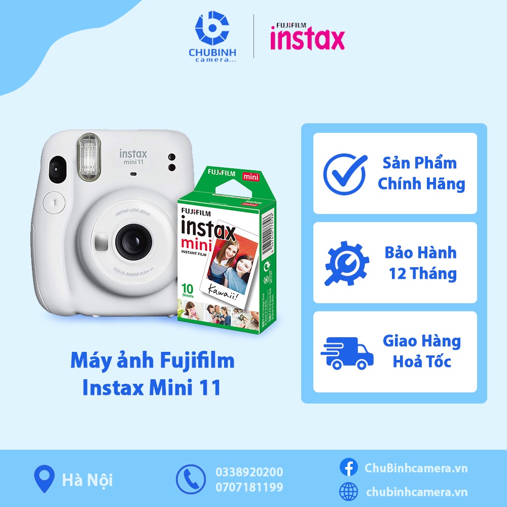 [Mã 51ELSALE0 giảm 5% đơn 400K] Máy ảnh chụp lấy ngay Fujifilm Instax Mini 11 | Chính hãng | Bảo Hành 12 Tháng