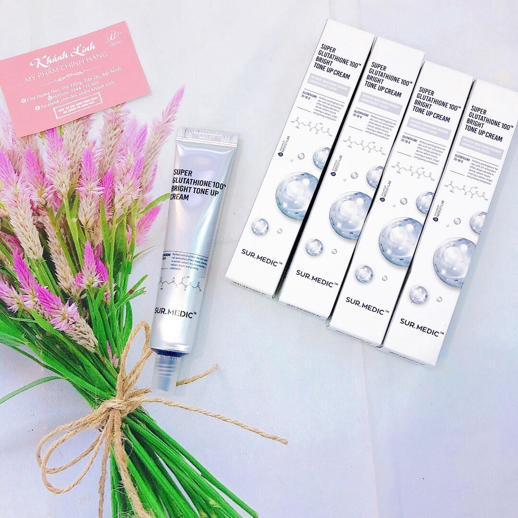 Kem Dưỡng Trắng Da SUR MEDIC Super Glutathione 100 Bright Tone Up Cream 40ml Hàn Quốc