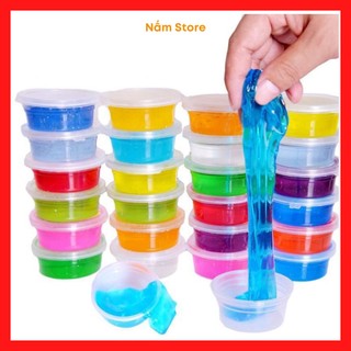 Đất nặn Slam ma quái chất nhờ giảm stress, hộp 12 hũ crytal mud đất nặn giải trí cho bé cực mềm