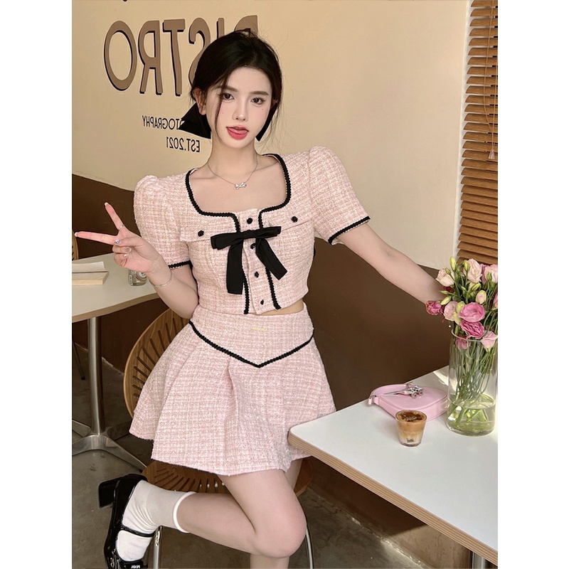 (M57) SET TWEED ULZZANG XINH XẮN