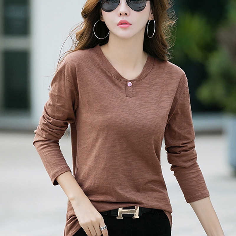 NRVP Áo Thun Nữ Oversized Dài Tay Dáng Rộng