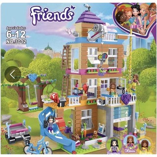Đồ chơi xếp hình bé gái friend ngôi nhà cầu trượt - friends