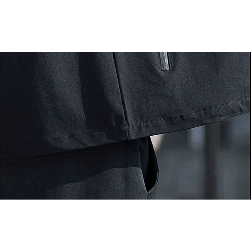 Áo Khoác Có Mũ Trùm Vải Mỏng Màu Trơn Giản Dị Thời Trang Dành Cho Nam