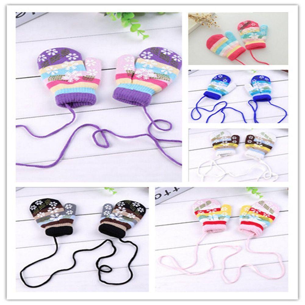 Găng Tay Giữ Ấm Mùa Đông Họa Tiết Bông Tuyết Xinh Xắn Dành Cho Trẻ Mihan