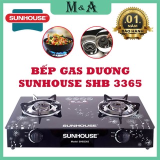 Bếp gas dương kính Sunhouse SHB3365 Tiết kiệm gas tặng dây gas chống chuột an toàn - Hàng Chính Hãng - Bảo Hành 12 Tháng