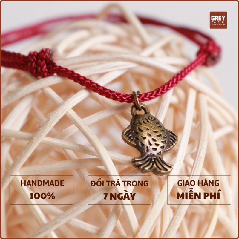Vòng Tay Chỉ Nhật CON CÁ | Chống Nước, Bền Màu | Handmade 100% | Boho Độc Lạ
