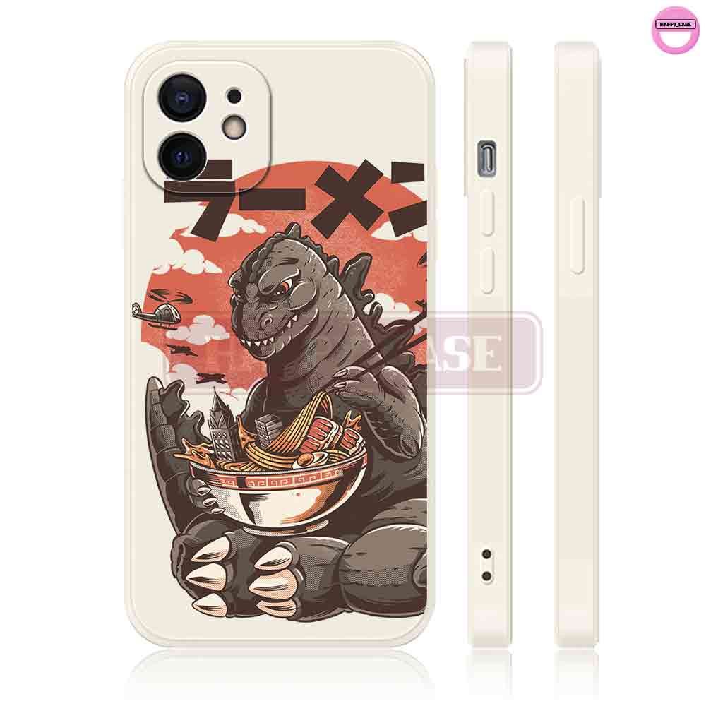 Ốp iPhone NB178 Hình Gozila Ăn Mì Chống Sốc iPhone Happy Case