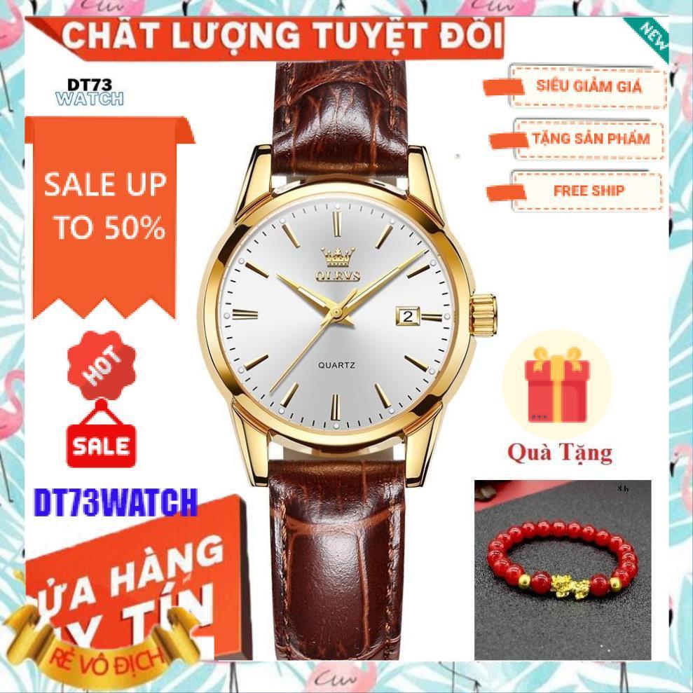 Đồng hồ nữ thương hiệu olevs,chống nước,chống xước,dạ quang ban đêm,dây da cao cấp thời trang,BH 12th