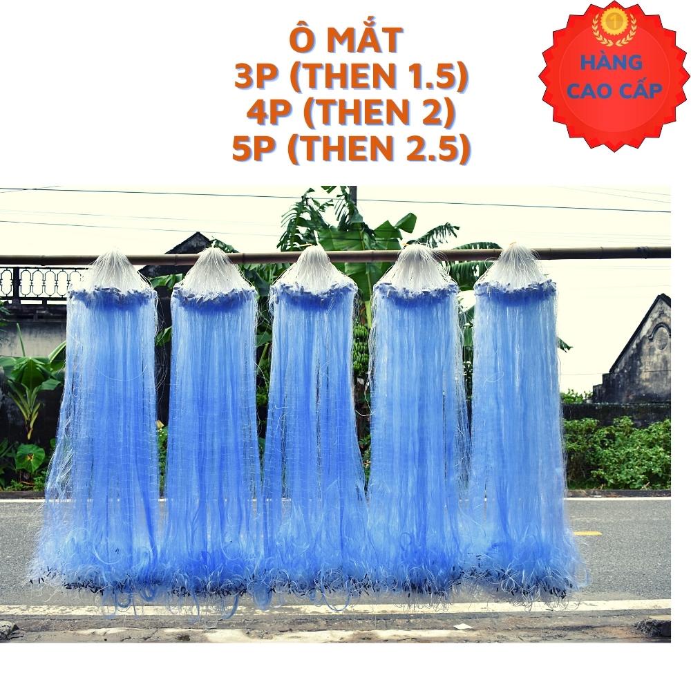 Lưới đánh cá ba màn cước Thái xanh, ô mắt then 1.5, then2, then 2.5 , cao 90cm,dài 100m đánh chìm