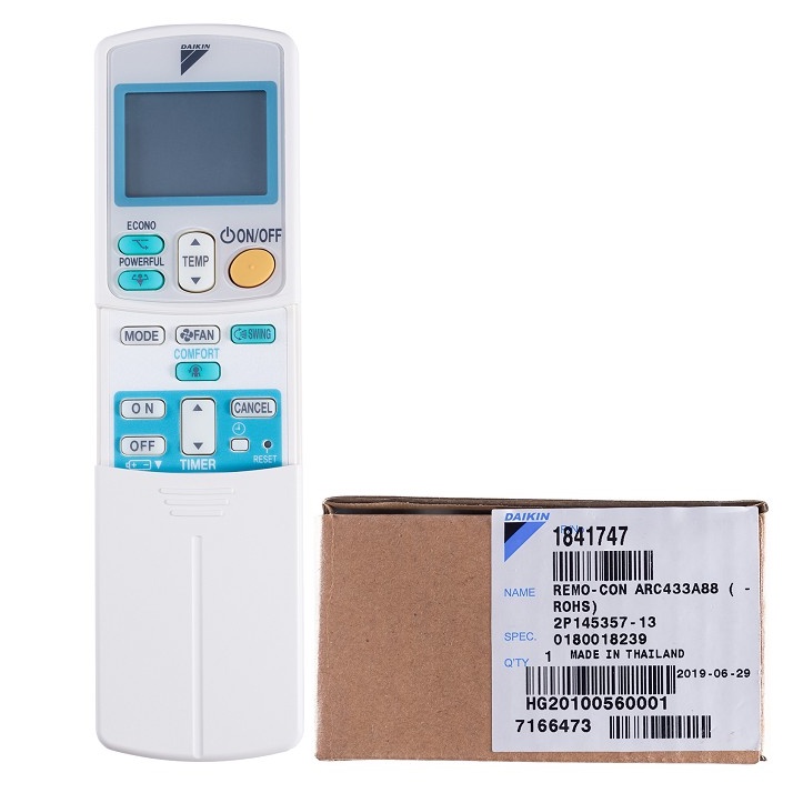 Remote ARC433A88 cho máy điều hòa Daikin FTKC20/25/35PVMV, FTKC25/35NVMV