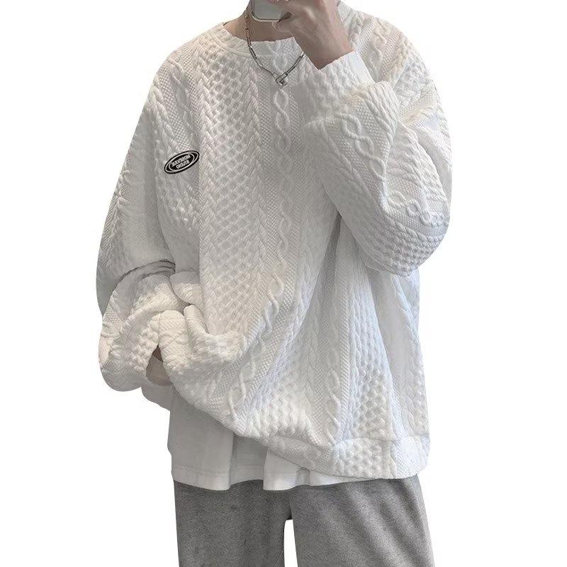 Áo Thun Tay Lửng Dáng Rộng Thiết Kế Ba Chiều Bánh Waffle Xốp Xoắn ins Cho Nam Và Nữ