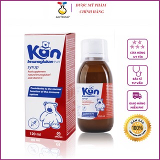 Siro Gấu Kan Imuno glucan P4H - 120ml - tăng cường sức đề kháng, giảm nguy cơ mắc bệnh đường hô hấp