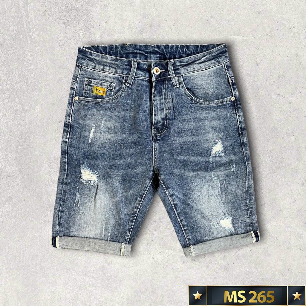 Quần jean nam short ngắn mẫu mới Quần short nam xanh nhạt rách nhẹ 265