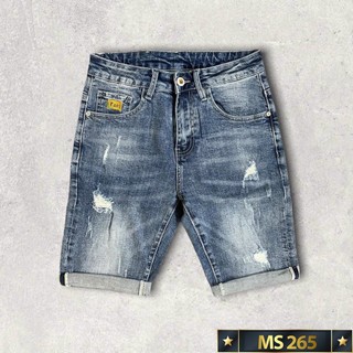 Quần jean nam short ngắn mẫu mới Quần short nam xanh nhạt rách nhẹ 265