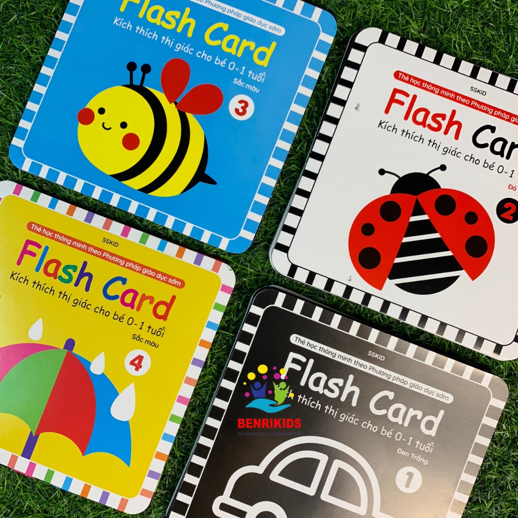 Tranh Kích Thích Thị Giác Cho Trẻ Sơ Sinh 0-3 Tuổi Trọn Bộ 80 Tranh Giúp Bé Phát Triển Toàn Diện