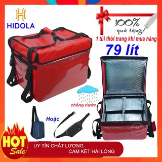 52*38*40 TÚI GIAO HÀNG GIỮ NHIỆT HIDOLA 7193 ,79 LÍT CHỐNG THẤM NƯỚC