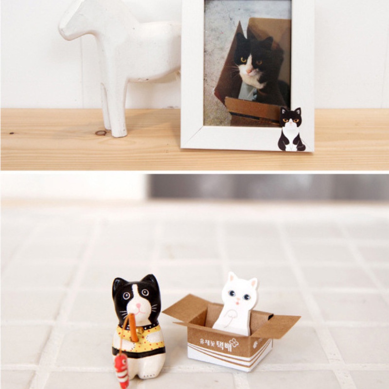 Giấy note ghi chú hình mèo được lựa mẫu DIY tự xếp