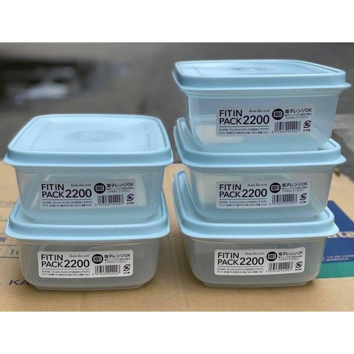 Set Hộp thực phẩm nắp dẻo SANADA Nhật Bản dùng lò vi sóng,tủ đông lạnh 2200ml,1350ml,900ml, 600ml,300ml,150ml
