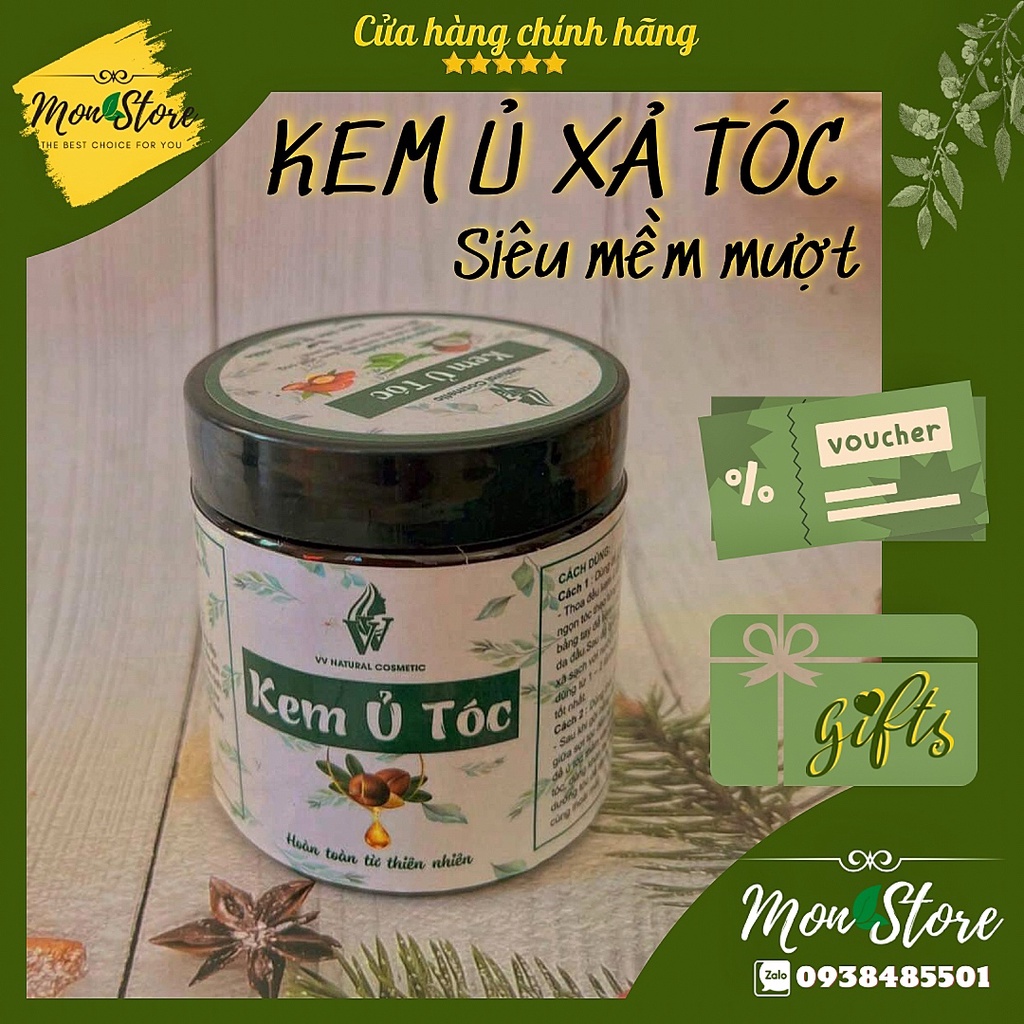 KEM Ủ XẢ TÓC VV Natural Cosmetic siêu mềm mượt (2in1 - dùng như dầu xả hoặc ủ tóc)