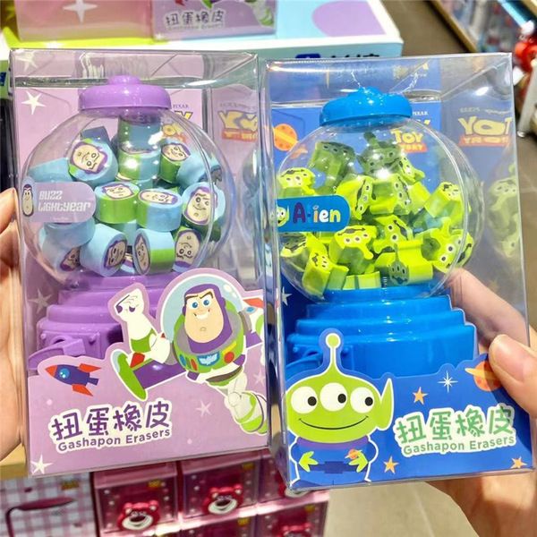 Miniso Đồ Chơi Gôm Tẩy Ba Mắt Hình Viên Thuốc Con Gấu / Dâu Tây Disney Pixar Cao Cấp