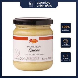 Mù Tạt Beaufor Pháp Hot English 200g (Cay kiểu Anh) -  Hot English Mustard Beaufor 200g