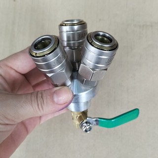 Đầu nối chia hơi dùng cho máy nén khí có khóa