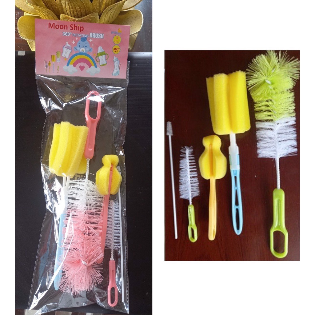 Set cọ bình sữa 5 chi tiết siêu mới tiện lợi cho bé