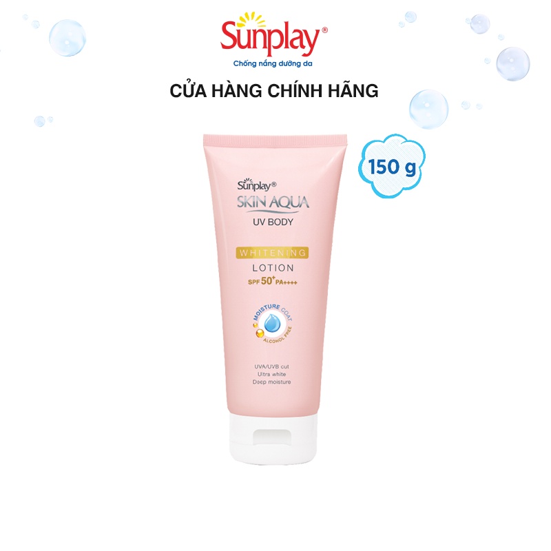 Kem chống nắng dưỡng thể trắng mịn Sunplay Skin Aqua UV Body Whitening Lotion SPF 50+ PA++++ (150g)