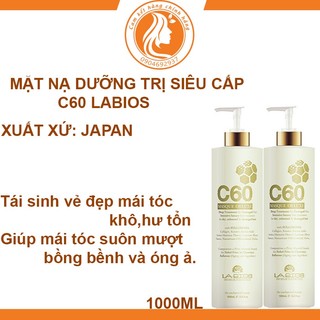 Mặt nạ dưỡng phục hồi tóc hư tổn C60 Labios