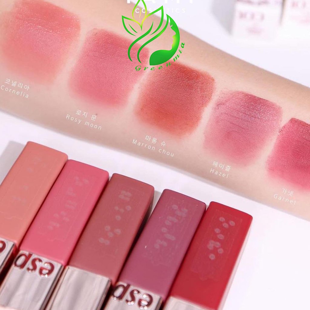 Son ESPOIR COUTURE LIP TINT PURE VELVET CORNELIA/ GARNET/ HAZEL/ MARRON CHOU/ ROSY MOON 7ML [CAM KẾT CHÍNH HÃNG]