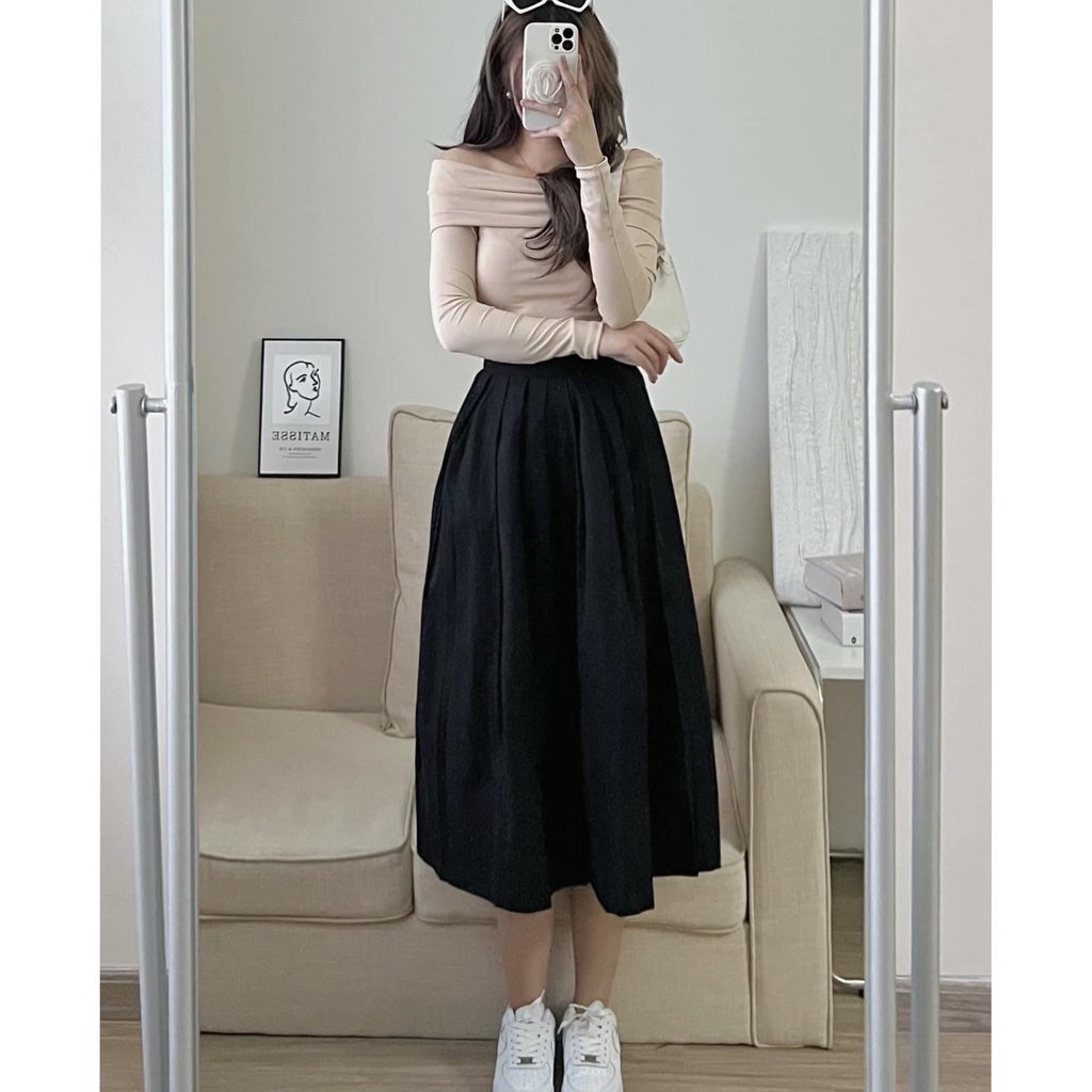 Chân váy kaki midi dáng dài chất đẹp cá tính ulzzang phong cách hàn quốc Kozoda CV38