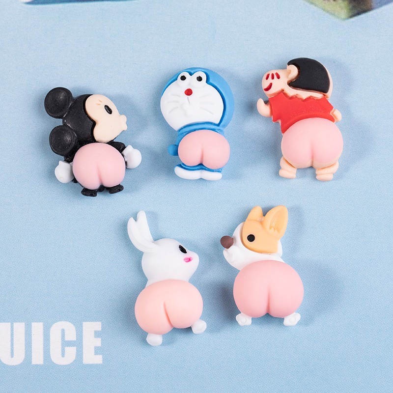 Miếng Dán Trang Trí Điện Thoại Họa Tiết Hoạt Hình Động Vật 3D Dễ Thương DIY