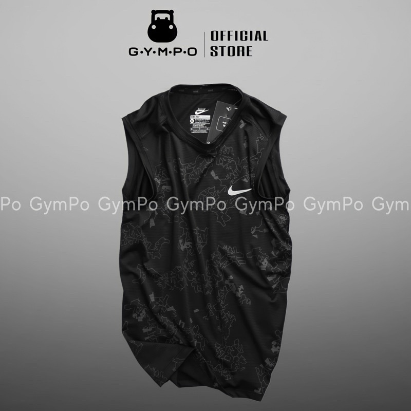 Áo Tập Gym Nam Ba Lỗ N.ik.e Thun Praphic Siêu Thoáng [ĐỒ TẬP GYM NAM]