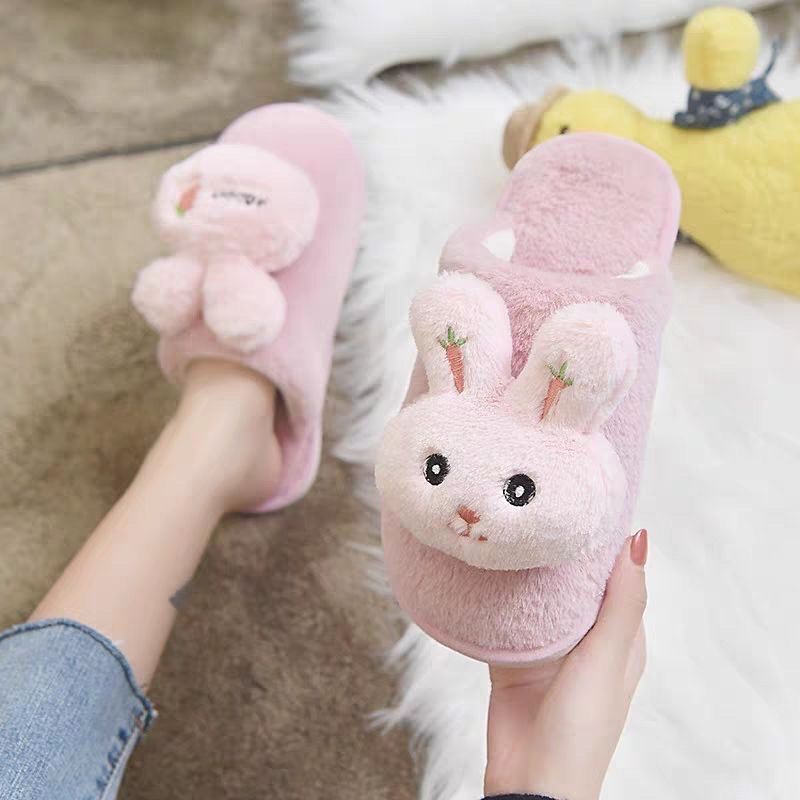 DÉP BÔNG LÔNG CỪU HÌNH THỎ ĐÁNG YÊU