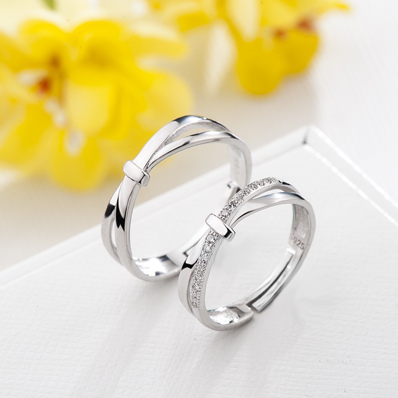 Nhẫn Đôi Bạc Dreamsilver, Nhẫn Cặp Embrace You Chỉnh Được Size ND004
