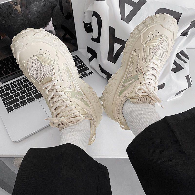 Giày Thể Thao Đế Dày Tăng Chiều Cao Phối Lưới Thoáng Khí Thời Trang Mùa Hè 2022 Mới Cho Nam