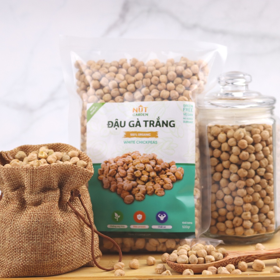 Hạt Đậu Gà Hữu Cơ Chickpeas Nut Garden - Nhập Khẩu Nam Mỹ - Túi 500gr, 1kg