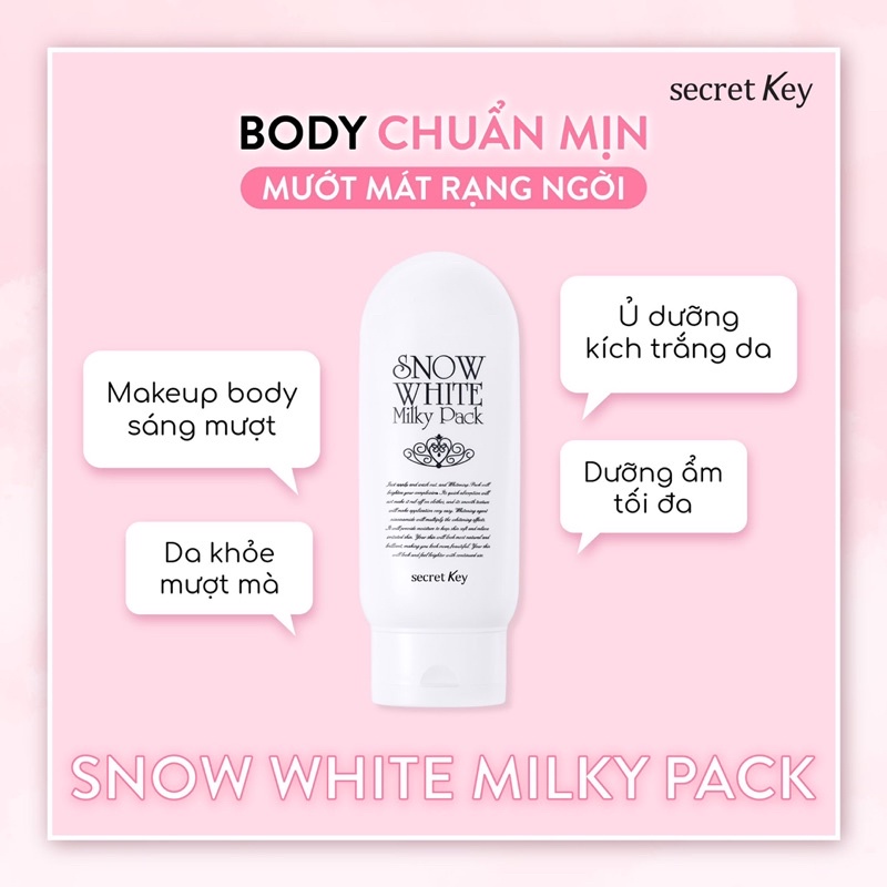 (Hàng có sẵn) Kem Ủ Trắng Secret Key Snow White Milky Pack (200ml) | BigBuy360 - bigbuy360.vn