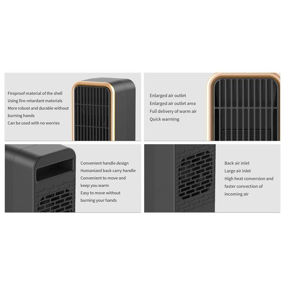 PISTA Máy Sưởi Mini PTC 500W Tiện Lợi