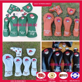 Bọc đầu gậy golf malbon, cover gậy golf da pu cao cấp