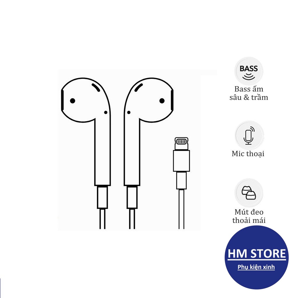Tai nghe chuôi dẹp tích hợp mic đàm thoại dành cho điện thoại - Bảo hành 1 đổi 1