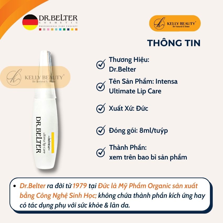 Ultima Lip Care DR.BELTER - Tinh Chất Dưỡng Chống Lão Hóa và Căng Mọng Đôi Môi | Kelly Beauty