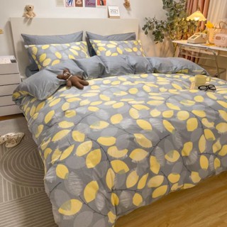 Bộ Chăn Ga Gối Hàng Nhập Nguyên Sét 100% Cotton Living  Oganic Phong Cách Hàn Quốc Sét 4 Món dùng cả mùa hè và đông