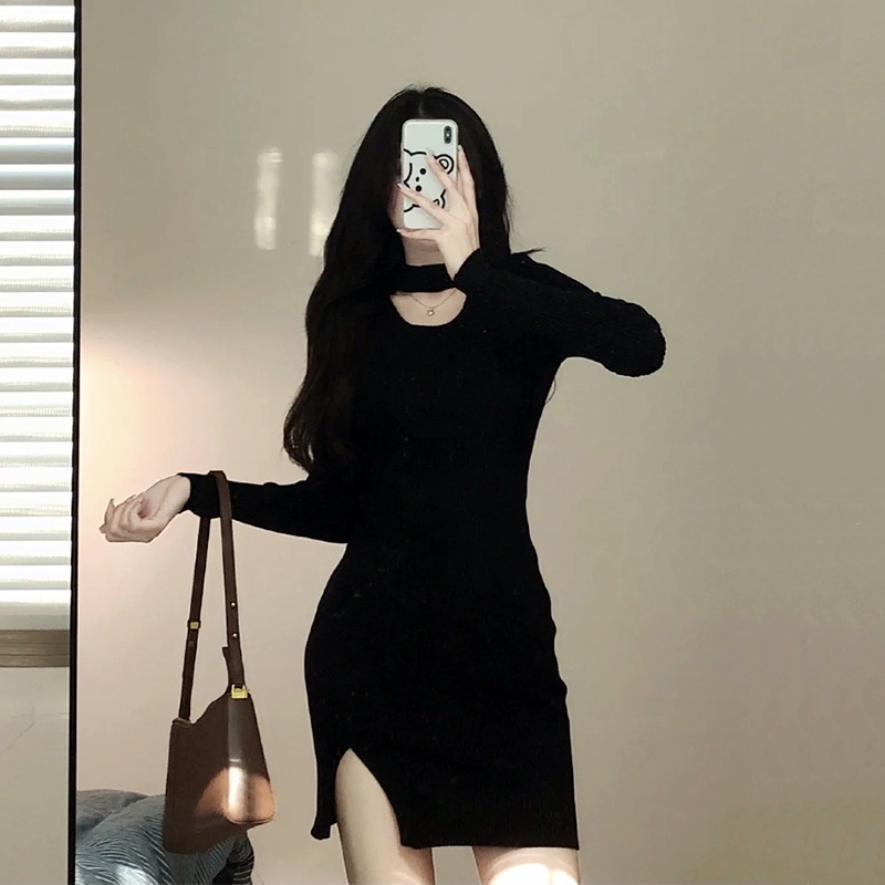 Đầm Len Body Xẻ Tà Trẻ Trung Cao Cấp Váy Len Ôm Thanh Lịch Quyến Rũ Đi Chơi Đi Làm Dự Tiệc - RBD002