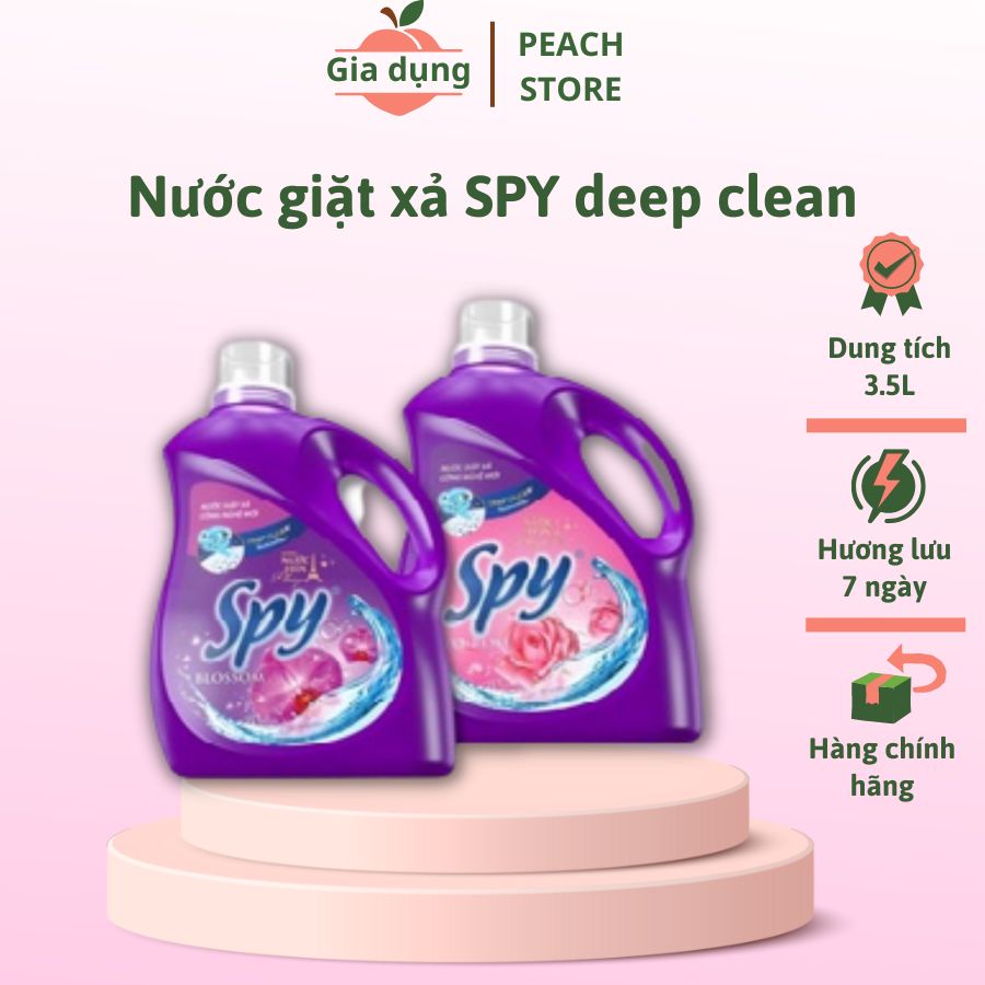 Nước giặt xả SPY deep clean hương nước hoa Pháp dung tích 3,5L – 2 Mùi hương, lưu hương 7 ngày hàng chính hãng