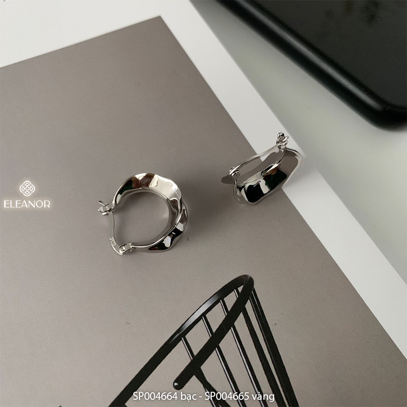 Bông tai nữ Eleanor Accessories vòng tròn phụ kiện trang sức vintage cá tính hợp thời trang