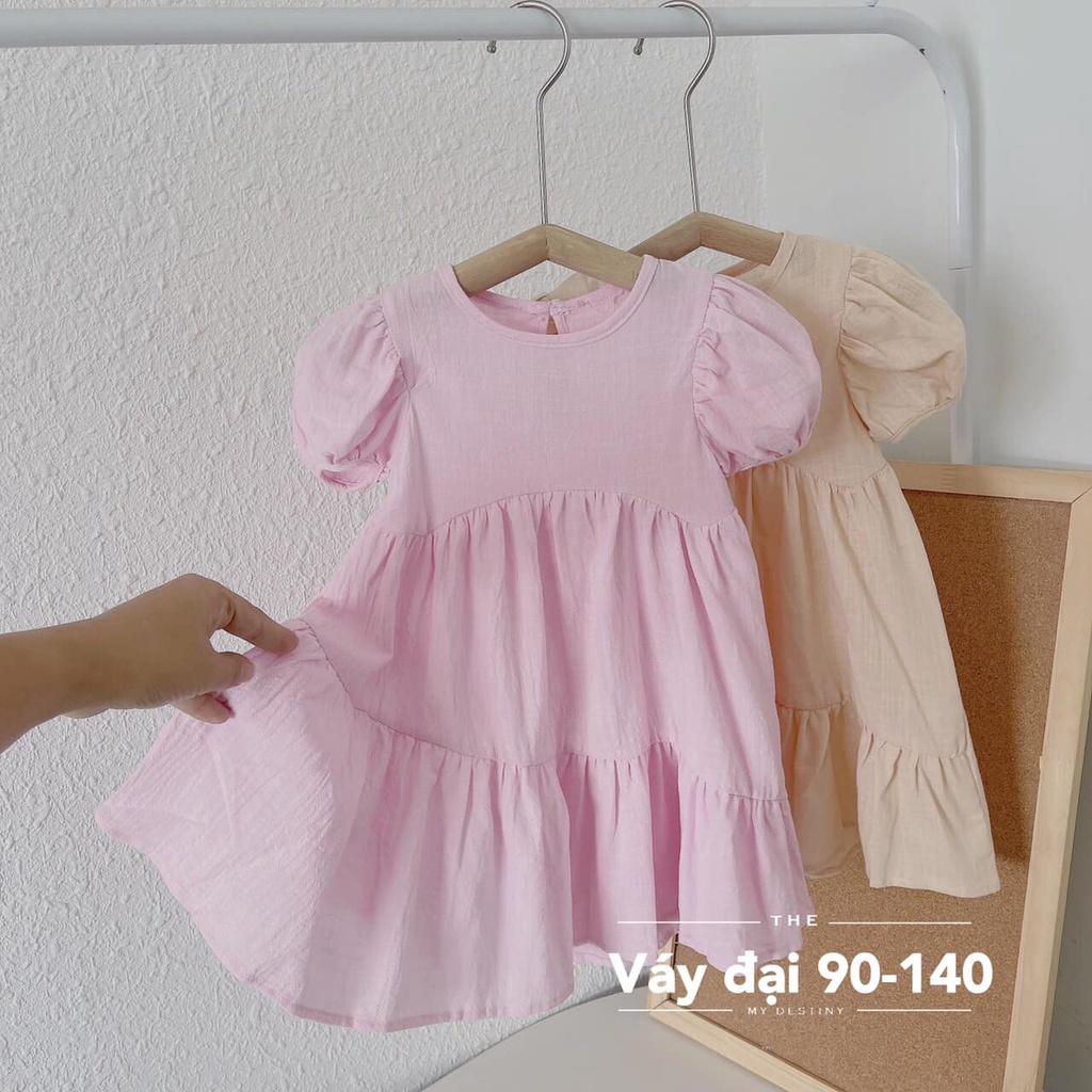 Váy thô tay bo phồng Mozi cho bé