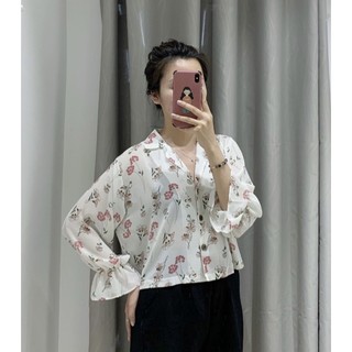Áo somi hoa croptop siu xinh